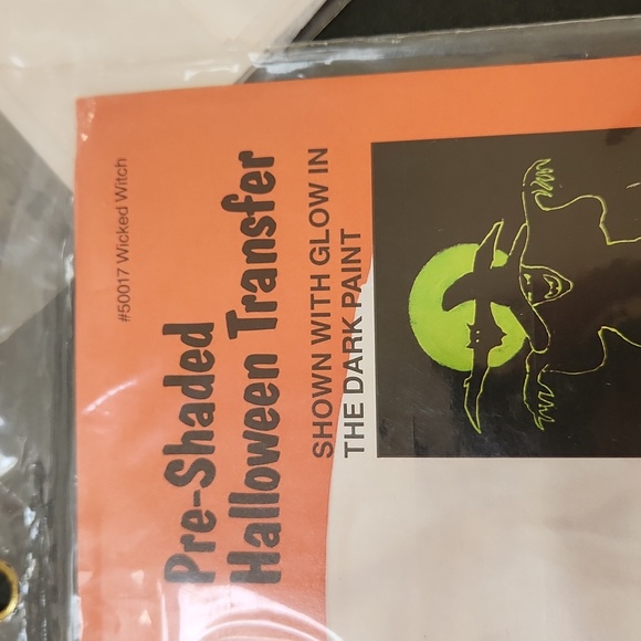 Vintage Dizzle Pre-Shaded Halloween Iron-on Transfers Glow Witch Ghost Pumpkin - Picture 8 of 10